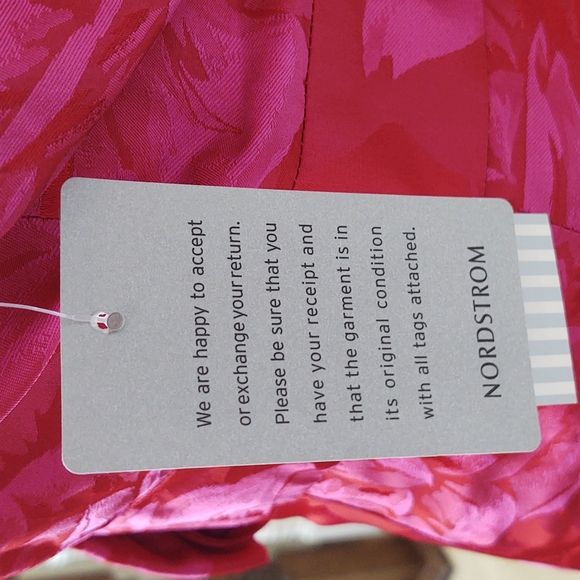 $228 Helene Berman Made in England Size 8 Red & Fuchsia Party Dress 🎉 💃 - Picture 3 of 7